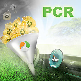 TechnoCompound und RE Plano arbeiten gemeinsam an Konzepten für die Verwendung von Rezyklaten aus der Leichtverpackungsfraktion (PCR) für technische Produkte. © TechnoCompound