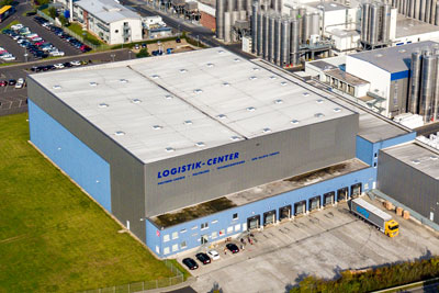 Aerial view of the logistics centre opened in 2009.